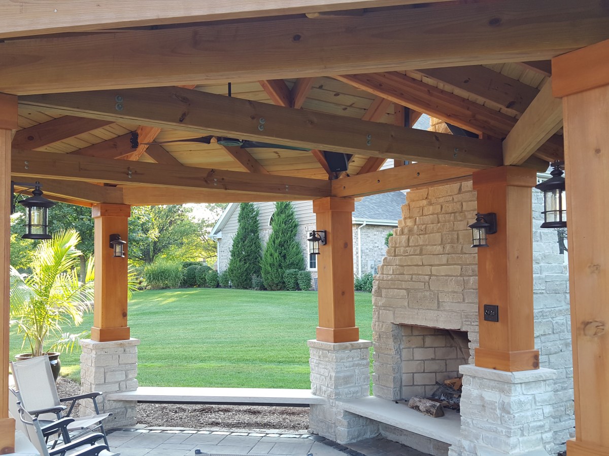 Backyard Patio Structure:  Electrical and Wrapping Posts